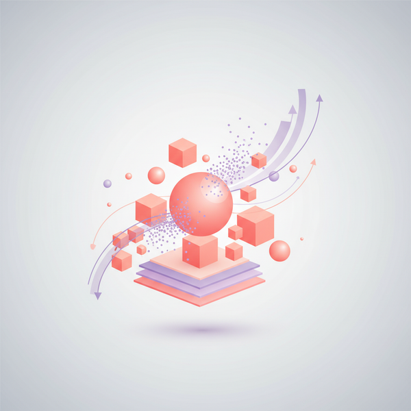 Abstract, flowing shapes suggest optimism in this system test blog visual.